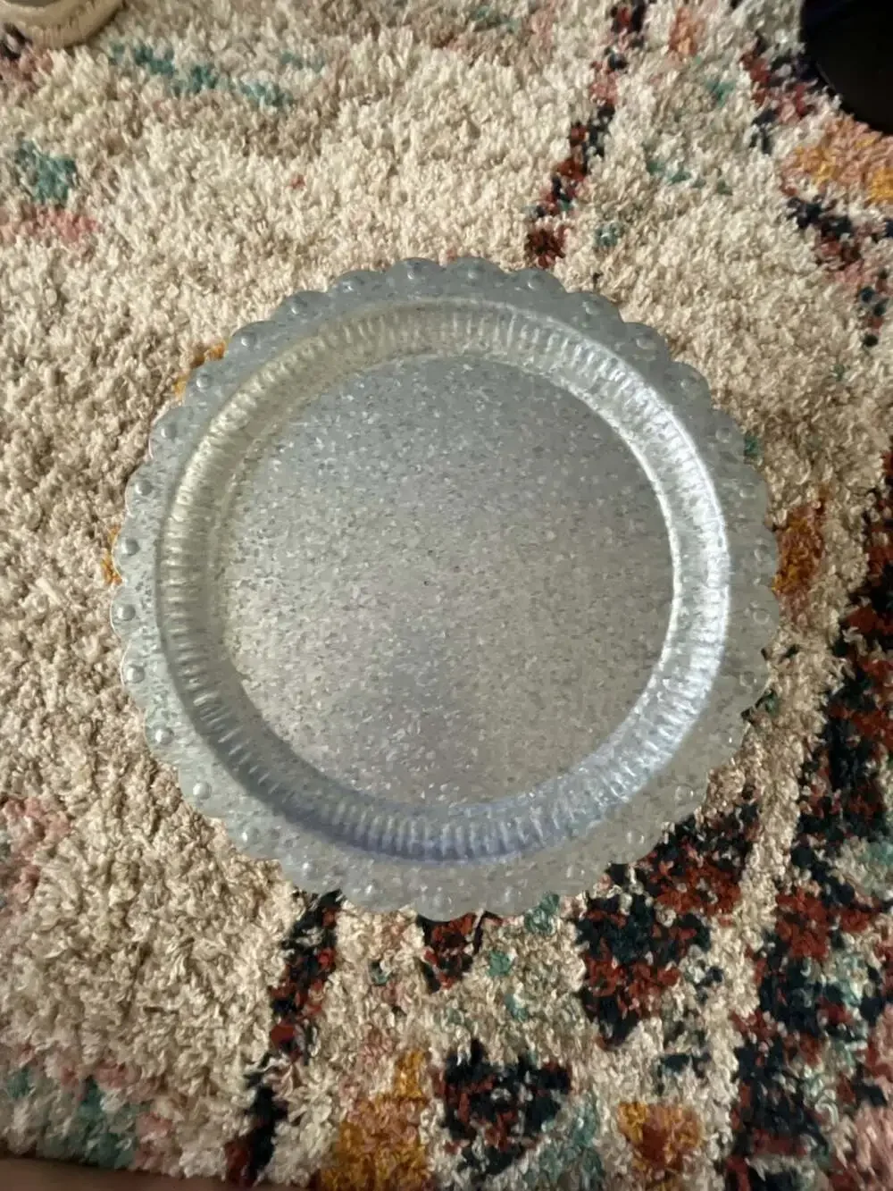 SOFE Galvanized Metal and Wood Pedestal Cake Stand